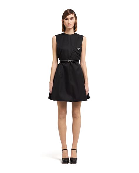 prada black dress sleeveless|prada nylon sheath dress.